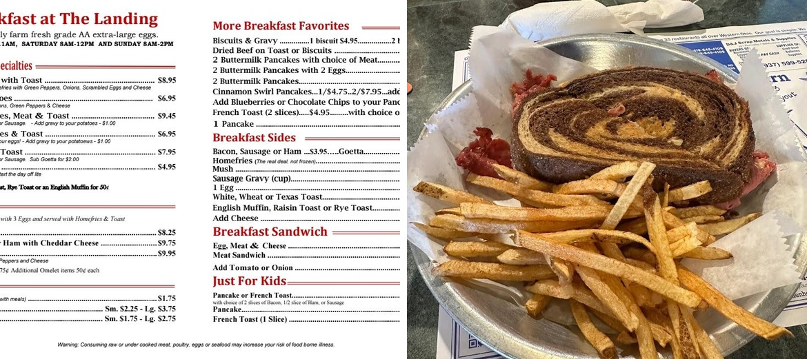 The Landing Tavern Menu