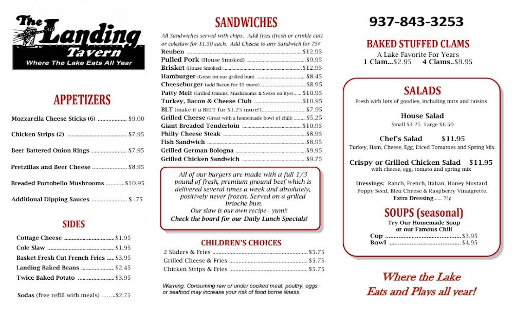 The Landing Tavern Menu image 1